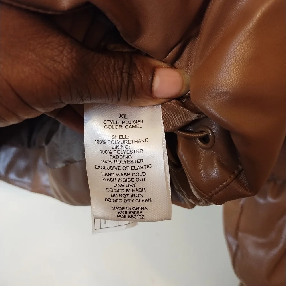 Cavalini Chocolate Brown Puffer Jacket‎ Size XL